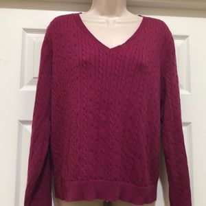Charter Club Berry Color Sweater Size L
